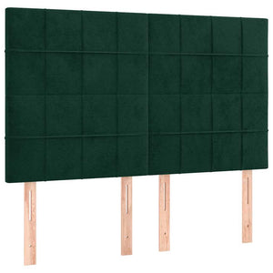 Giroletto senza Materasso-Struttura Letto Verde Scuro 140x190 cm in Velluto 668438