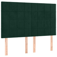 Giroletto senza Materasso-Struttura Letto Verde Scuro 140x200 cm in Velluto 123711