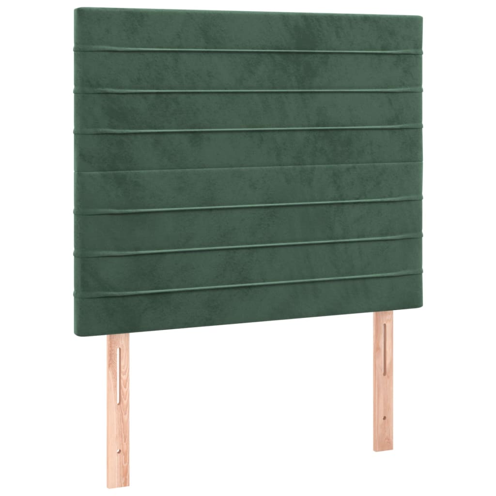 Giroletto con Testiera Verde Scuro 90x190 cm in Velluto 3125791
