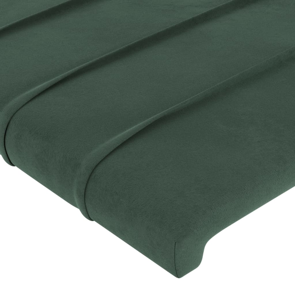 Giroletto con Testiera Verde Scuro 90x190 cm in Velluto 3125791