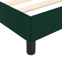 Giroletto senza Materasso-Struttura Letto Verde Scuro 90x200 cm in Velluto 484290