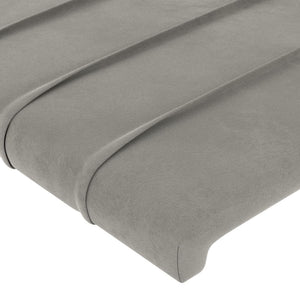 Giroletto senza Materasso Grigio Chiaro 100x200 cm Velluto 3125800