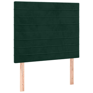 Giroletto senza Materasso-Struttura Letto Verde Scuro 100x200 cm in Velluto 281799