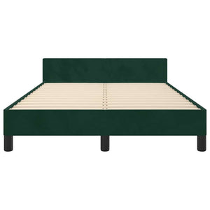 Giroletto senza Materasso-Struttura Letto Verde Scuro 120x200 cm in Velluto 502113