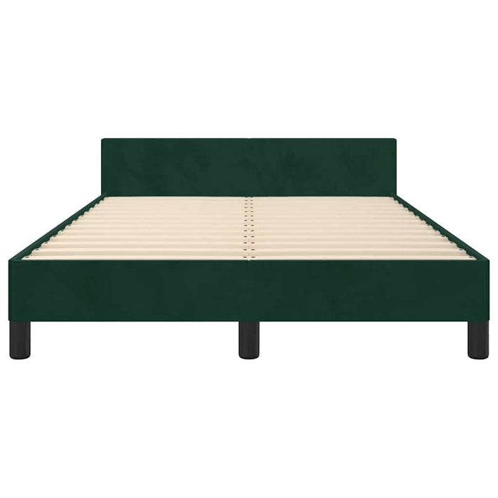 Giroletto senza Materasso-Struttura Letto Verde Scuro 120x200 cm in Velluto 502113