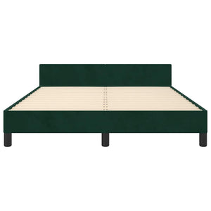 Giroletto senza Materasso-Struttura Letto Verde Scuro 140x190 cm in Velluto 753377