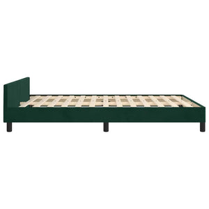Giroletto senza Materasso-Struttura Letto Verde Scuro 140x190 cm in Velluto 753377