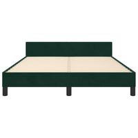 Giroletto senza Materasso-Struttura Letto Verde Scuro 140x200 cm in Velluto 343633