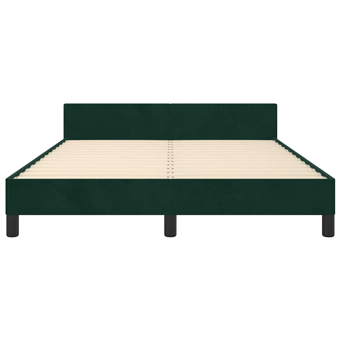 Giroletto senza Materasso-Struttura Letto Verde Scuro 140x200 cm in Velluto 343633