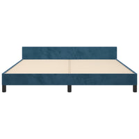 Giroletto senza Materasso-Struttura Letto Blu Scuro 160x200 cm in Velluto 951162