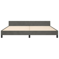 Giroletto senza Materasso Grigio Scuro 200x200 cm Velluto 3125837