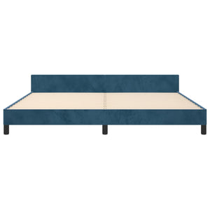 Giroletto senza Materasso-Struttura Letto Blu Scuro 200x200 cm in Velluto 854484