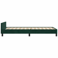 Giroletto senza Materasso-Struttura Letto Verde Scuro 80x200 cm in Velluto 241684