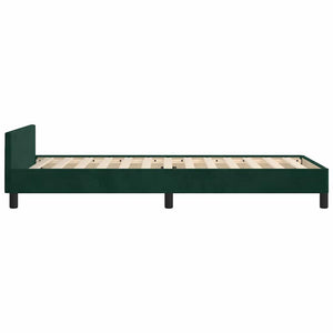 Giroletto senza Materasso-Struttura Letto Verde Scuro 80x200 cm in Velluto 241684