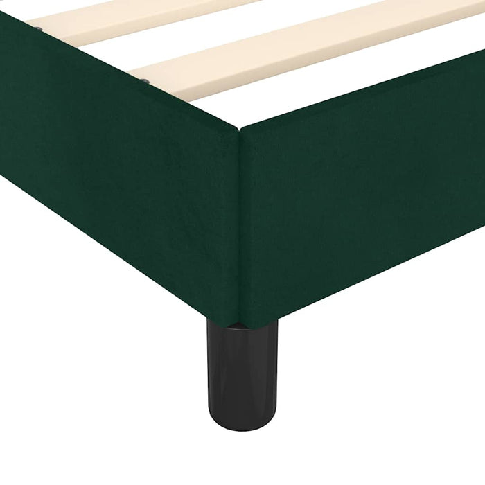 Giroletto senza Materasso-Struttura Letto Verde Scuro 80x200 cm in Velluto 241684
