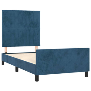 Giroletto senza Materasso Blu Scuro 80x200 cm in Velluto 3125847