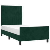 Giroletto senza Materasso-Struttura Letto Verde Scuro 90x190 cm in Velluto 752755