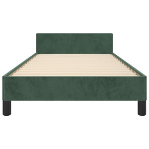 Giroletto senza Materasso Verde Scuro 90x190 cm in Velluto 3125852