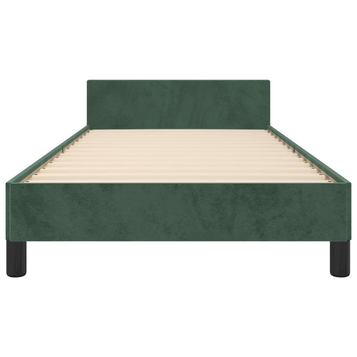 Giroletto senza Materasso Verde Scuro 90x200 cm in Velluto 3125858