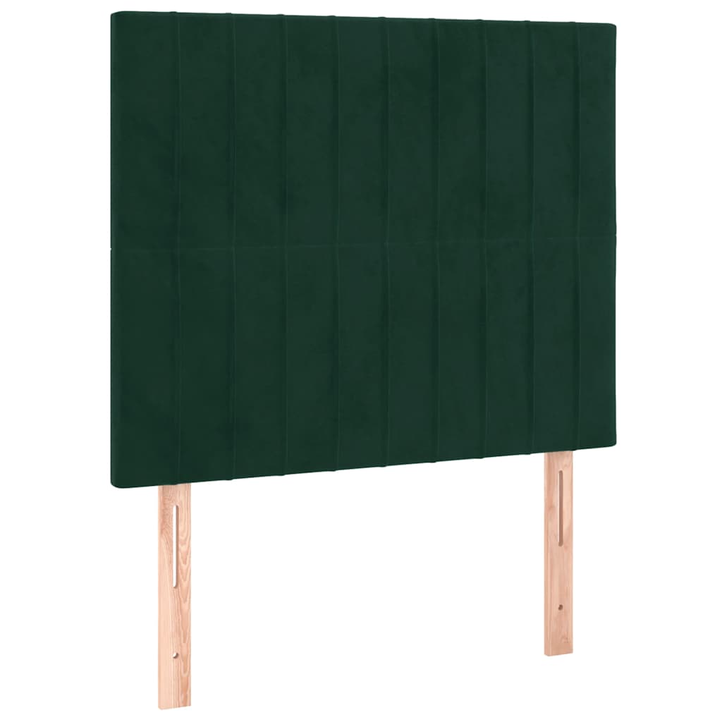 Giroletto senza Materasso-Struttura Letto Verde Scuro 90x200 cm in Velluto 261556