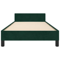 Giroletto senza Materasso-Struttura Letto Verde Scuro 100x200 cm in Velluto 278130