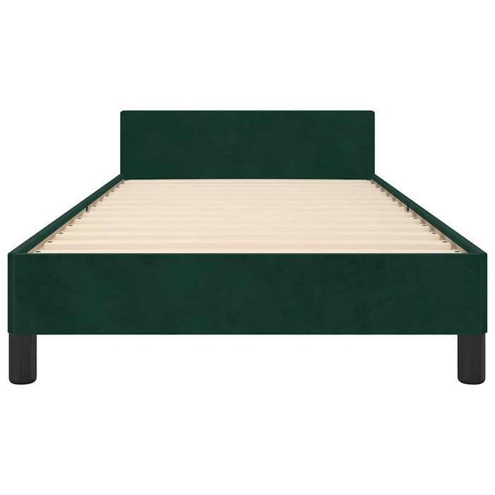 Giroletto senza Materasso-Struttura Letto Verde Scuro 100x200 cm in Velluto 278130