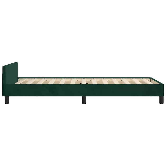 Giroletto senza Materasso-Struttura Letto Verde Scuro 100x200 cm in Velluto 278130