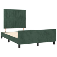 Giroletto senza Materasso Verde Scuro 120x200 cm in Velluto 3125870