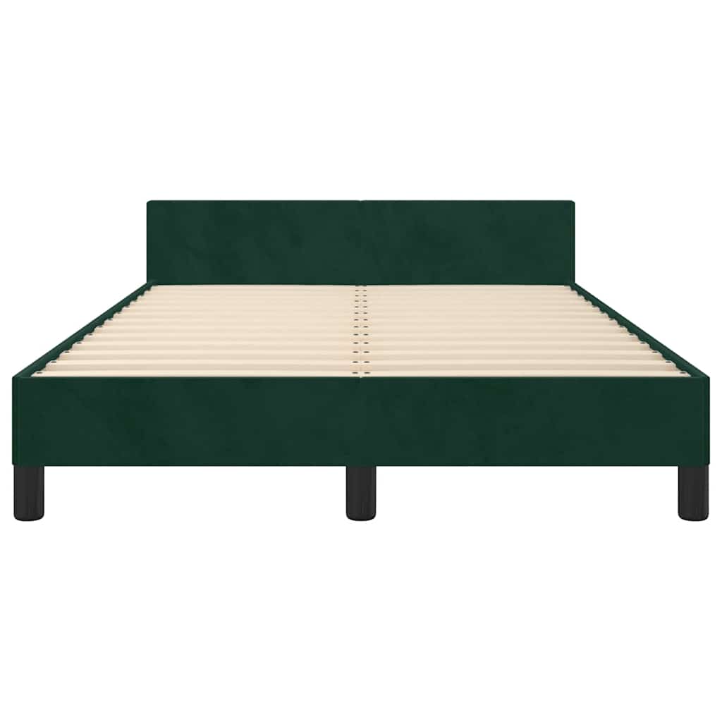 Giroletto senza Materasso-Struttura Letto Verde Scuro 120x200 cm in Velluto 829326