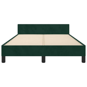 Giroletto senza Materasso-Struttura Letto Verde Scuro 120x200 cm in Velluto 829326
