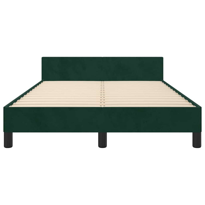 Giroletto senza Materasso-Struttura Letto Verde Scuro 120x200 cm in Velluto 829326