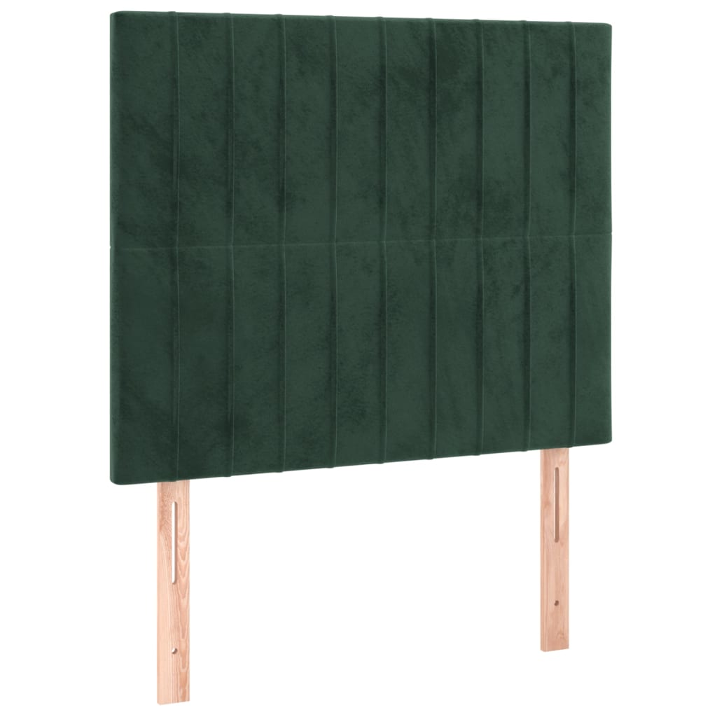 Giroletto senza Materasso-Struttura Letto Verde Scuro 120x200 cm in Velluto 829326