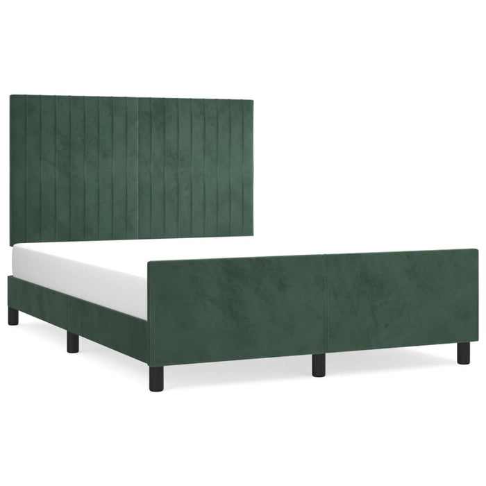 Giroletto senza Materasso Verde Scuro 140x190 cm in Velluto 3125876