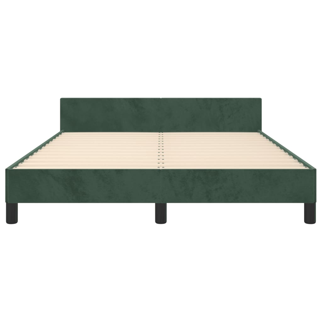 Giroletto senza Materasso Verde Scuro 140x190 cm in Velluto 3125876