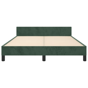 Giroletto senza Materasso Verde Scuro 140x190 cm in Velluto 3125876