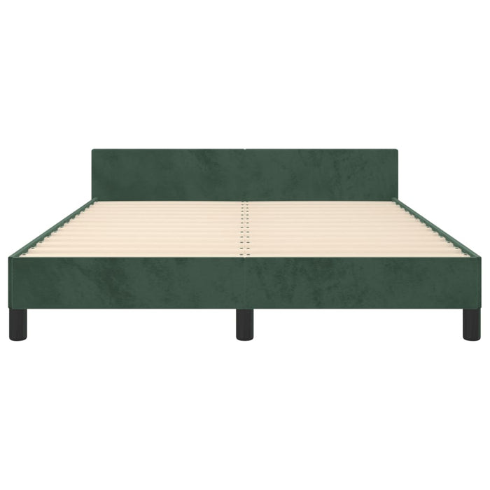Giroletto senza Materasso Verde Scuro 140x190 cm in Velluto 3125876