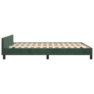 Giroletto senza Materasso Verde Scuro 140x190 cm in Velluto 3125876