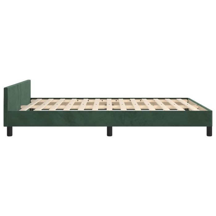 Giroletto senza Materasso Verde Scuro 140x190 cm in Velluto 3125876