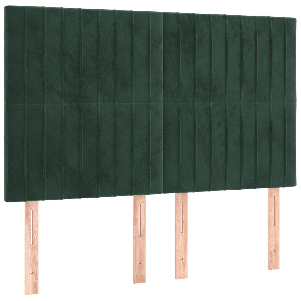Giroletto senza Materasso Verde Scuro 140x190 cm in Velluto 3125876