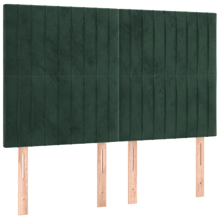 Giroletto senza Materasso Verde Scuro 140x190 cm in Velluto 3125876