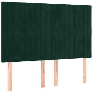 Giroletto senza Materasso-Struttura Letto Verde Scuro 140x200 cm in Velluto