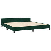 Giroletto senza Materasso-Struttura Letto Verde Scuro 160x200 cm in Velluto 605077