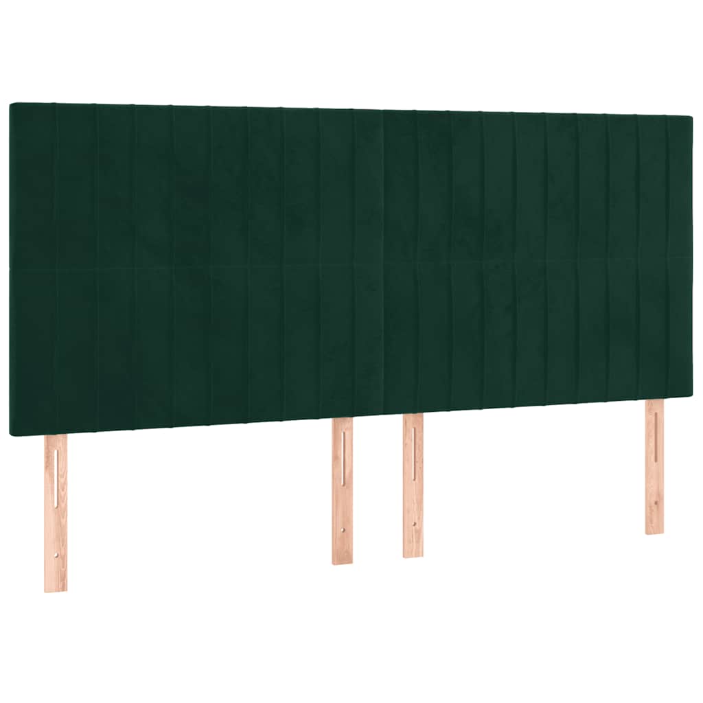 Giroletto senza Materasso-Struttura Letto Verde Scuro 160x200 cm in Velluto 605077