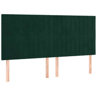 Giroletto senza Materasso-Struttura Letto Verde Scuro 160x200 cm in Velluto 605077