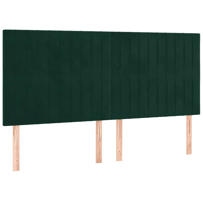 Giroletto senza Materasso-Struttura Letto Verde Scuro 160x200 cm in Velluto 605077