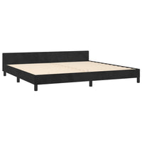 Giroletto senza Materasso-Struttura Letto Nero 200x200 cm in Velluto 162830