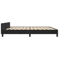 Giroletto senza Materasso-Struttura Letto Nero 200x200 cm in Velluto 162830