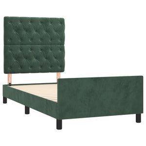 Giroletto senza Materasso Verde Scuro 80x200 cm in Velluto 3125907