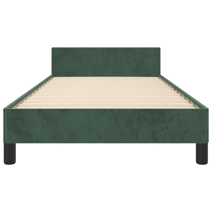 Giroletto senza Materasso Verde Scuro 80x200 cm in Velluto 3125907