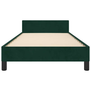 Giroletto senza Materasso-Struttura Letto Verde Scuro 80x200 cm in Velluto 505900
